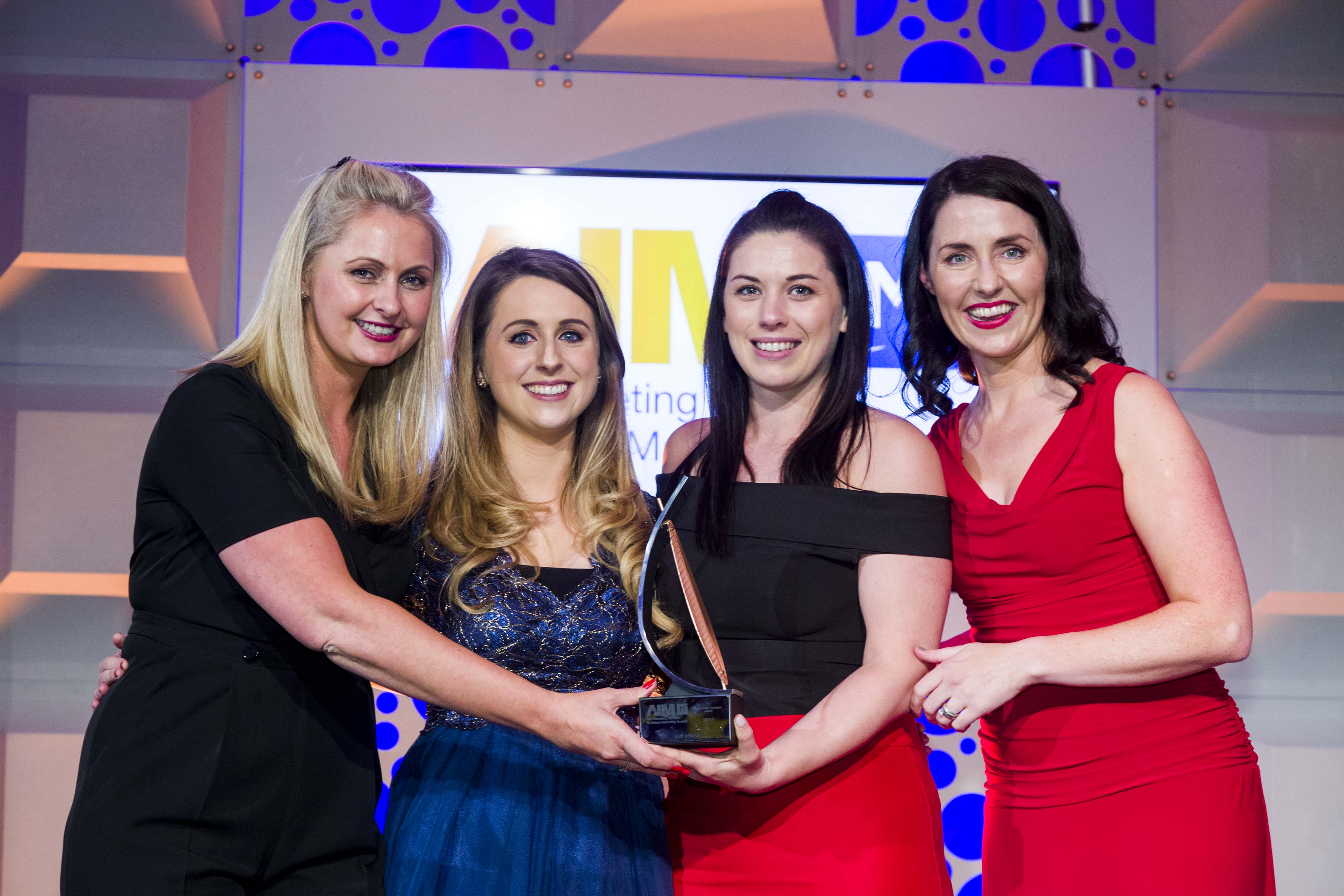 Cliona Hayes, Newstalk  (sponsor of the Advertising Campaign Award), with award winners, Lidl Ireland