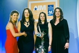 Ciara Rafferty, Mintel Ireland (sponsor of the Market Research Award) with award winners Patricia Ryan; Sylwia Rusak and Amie Peters, An Post